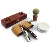 A.P. Donovan - Exzellentes 7/8" Rasiermesser Set - Mahagoni Holzgriff - Komplettset - 1